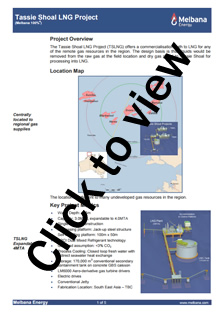 Tassie Shoal LNG Project